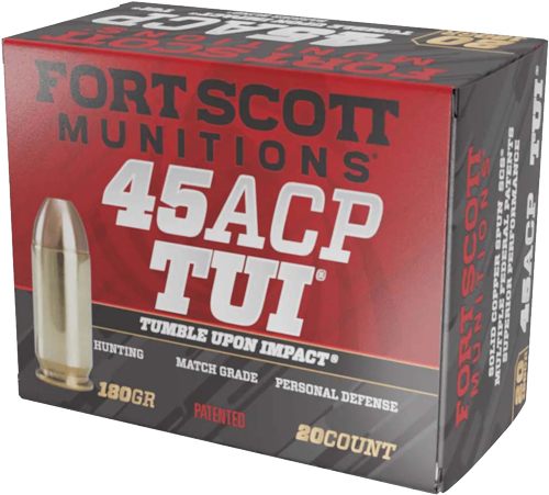 Fort Scott Munitions 450180SCV Tumble Upon Impact (TUI) 45ACP 180gr Solid C view 2