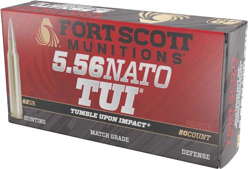 Fort Scott Munitions 556062SCV Tumble Upon Impact (TUI) 5.56x45mmNATO 62gr view 2