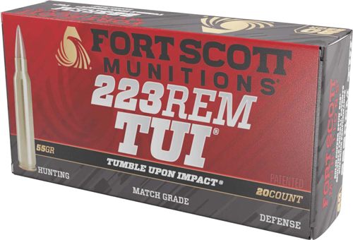 Fort Scott Munitions 223055SCV Tumble Upon Impact (TUI) 223 Rem 55gr Solid view 2