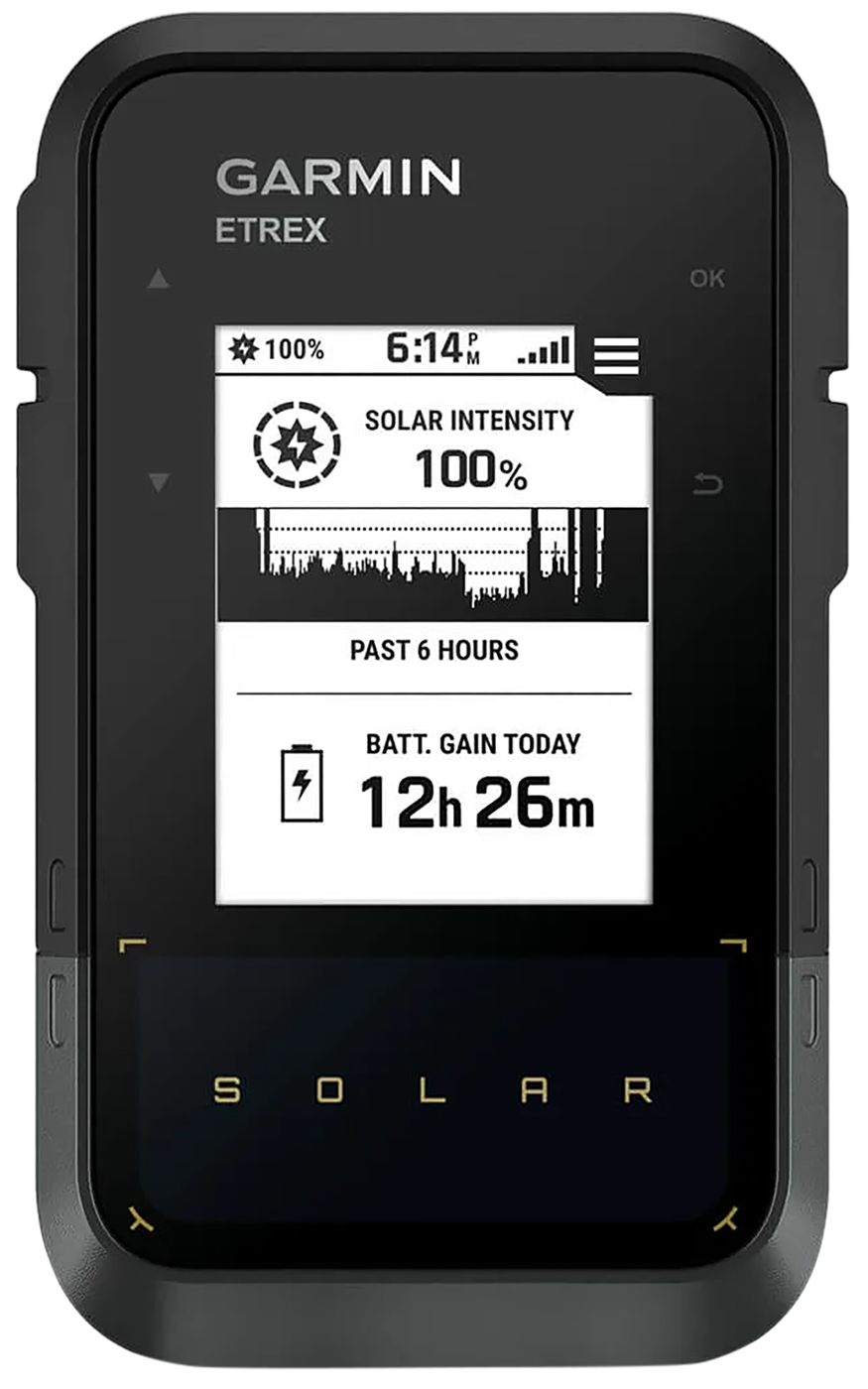 Garmin 0100278200 eTrex Solar GPS/Smart Features, 28MB Memory Black 2.20in