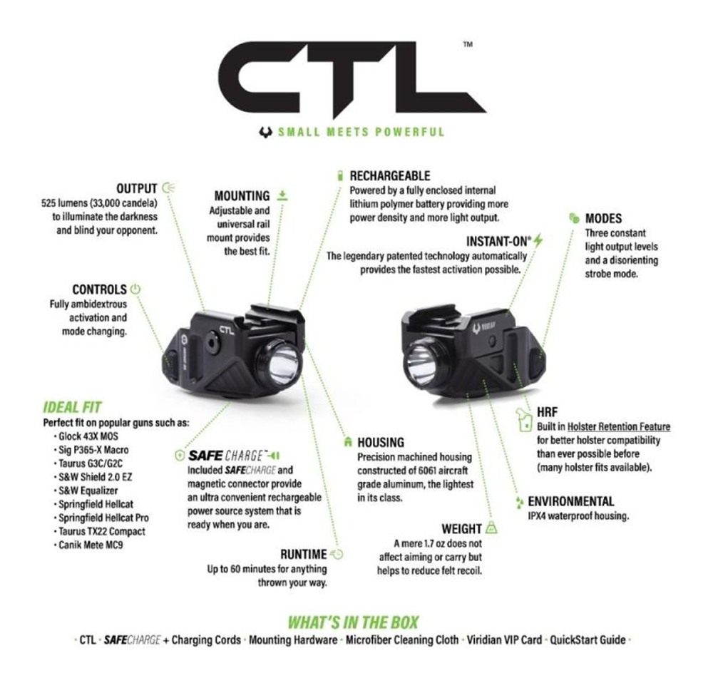 Viridian Weapon Technologies 9300025 CTL with SAFECharge C Series Black 120 view 3