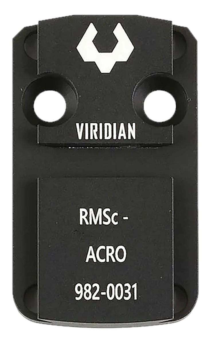 Viridian 9820031 RFX 44 Shield RMSc Mounting Adapter Black Anodized