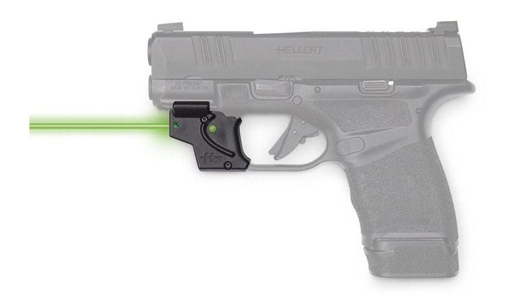 Viridian Green Laser E Series Black Springfield Hellcat with Kydex IWB Hols view 3