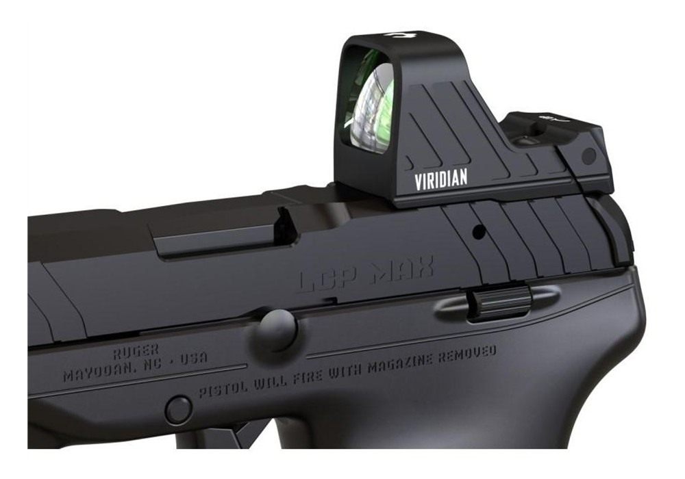 Viridian Green Lasers RFX11 1x16 Micro Grn Dot Shield Mount Ptrn Polymer Bl view 3