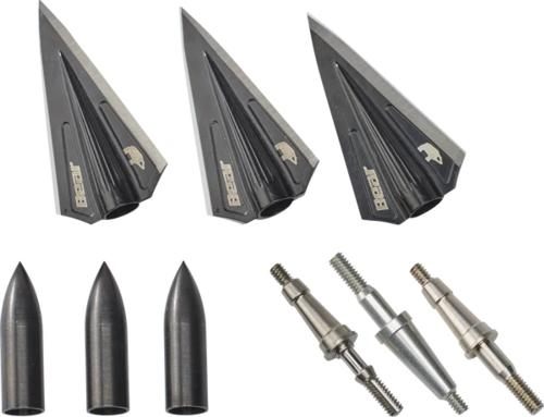 Escalade Sports Bear Archery RazorHead VWS Single Bevel Broadhead Kit - Bla