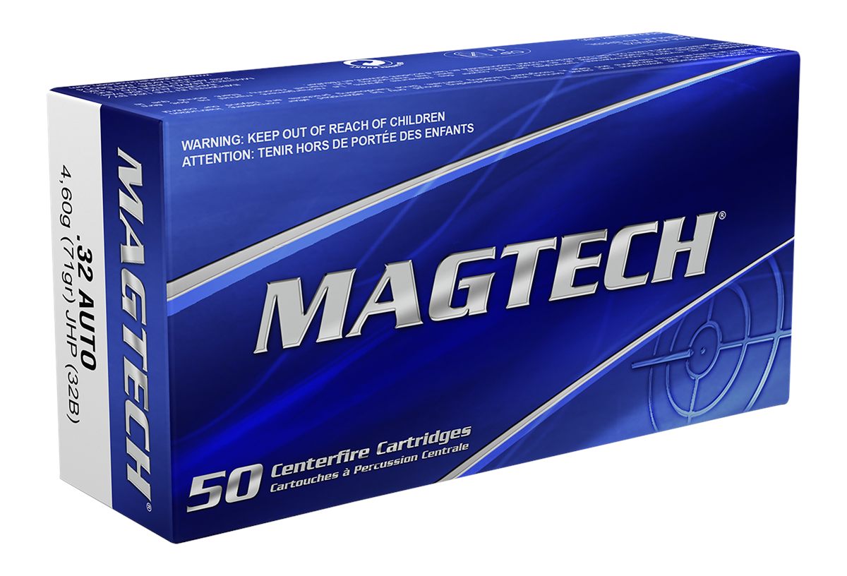 Magtech 32B Range/Training 32ACP 71gr Jacketed Hollow Point 50 Per Box/20 C