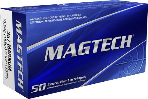 MagTech Handgun Ammunition .357 158 gr SJHP 1235 fps 50/ct