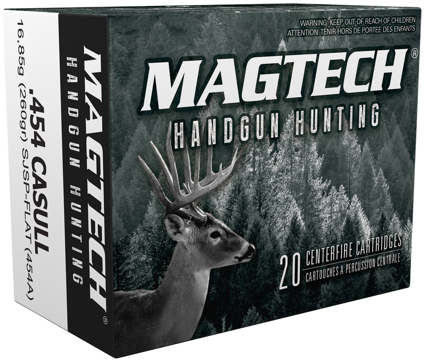 Magtech 454A Range/Training 454 Casull 260gr Semi Jacketed Soft Point Flat