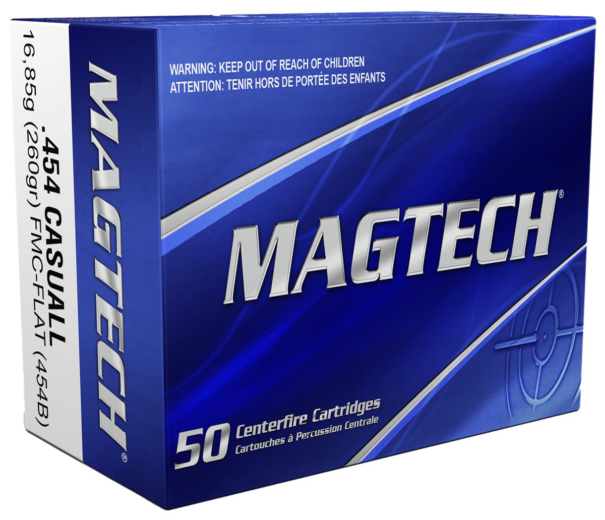 Magtech 454B Range/Training 454 Casull 260gr Full Metal Jacket Flat Nose 20
