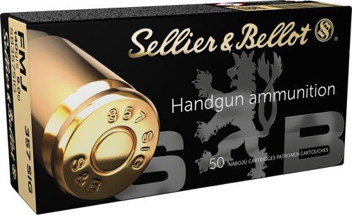 Sellier Bellot SB357SIG Handgun 357 Sig 140gr Full Metal Jacket 50 Per Box/ view 3