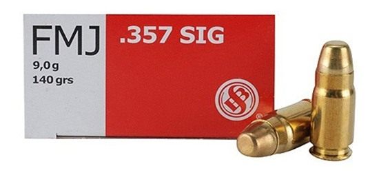 Sellier Bellot SB357SIG Handgun 357 Sig 140gr Full Metal Jacket 50 Per Box/ view 4