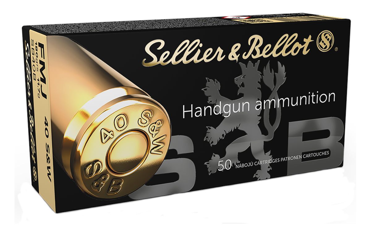Sellier Bellot SB40B Handgun 40S W 180gr Full Metal Jacket 50 Per Box/20 Ca