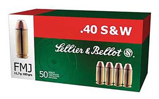 Sellier Bellot SB40B Handgun 40S W 180gr Full Metal Jacket 50 Per Box/20 Ca view 2