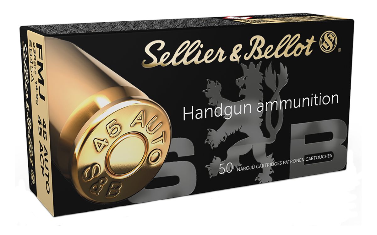 Sellier Bellot SB45A Handgun 45ACP 230gr Full Metal Jacket 50 Per Box/20 Ca