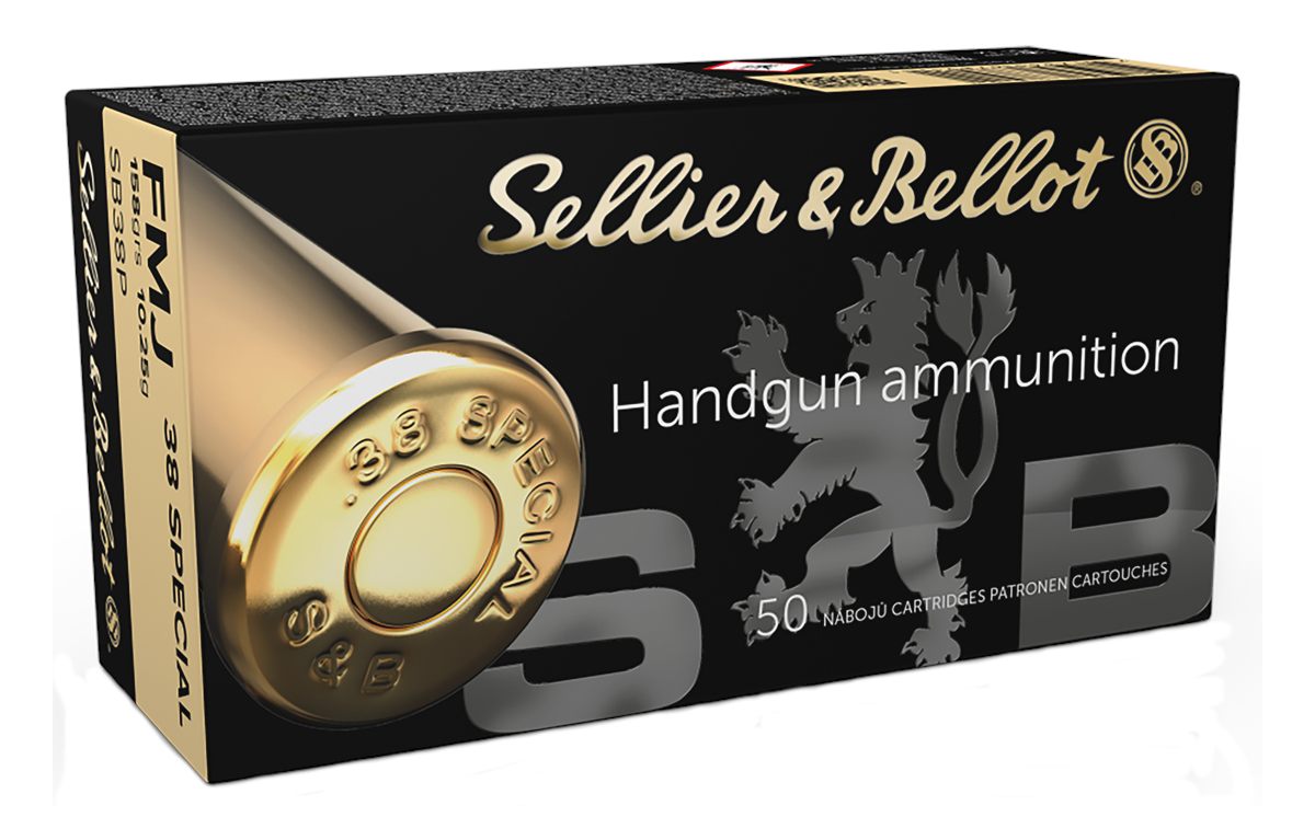 Sellier Bellot SB38P Handgun 38 Special 158gr Full Metal Jacket 50 Per Box/
