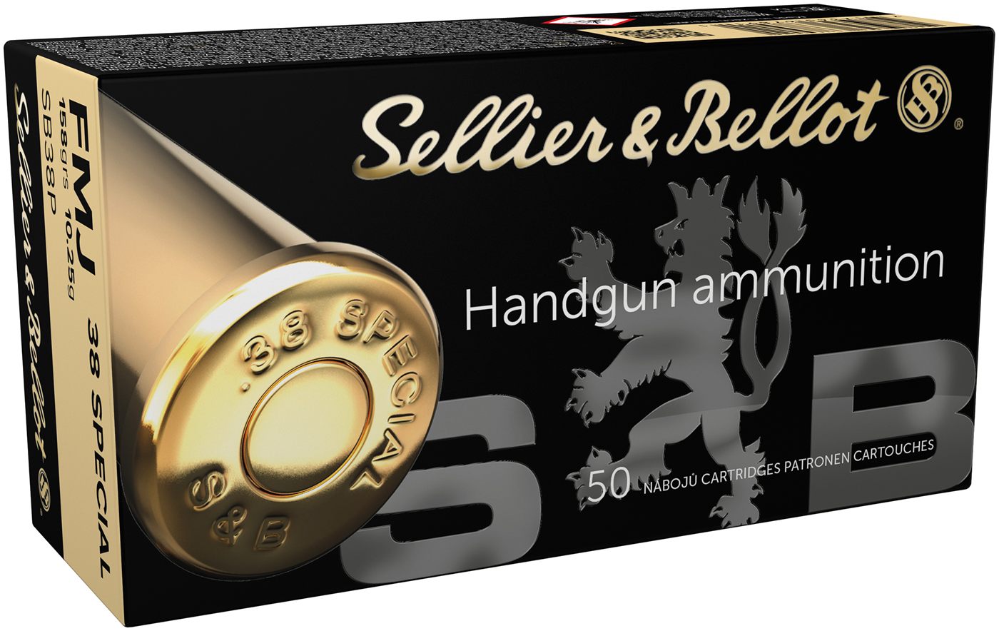 Sellier Bellot SB38P Handgun 38 Special 158gr Full Metal Jacket 50 Per Box/ view 2