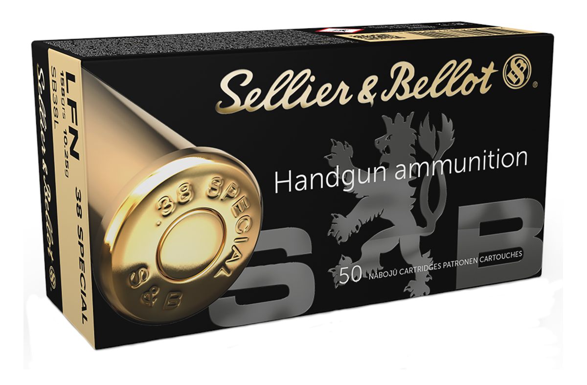 Sellier Bellot SB38L Handgun 38 Special 158gr Lead Flat Nose 50 Per Box/20