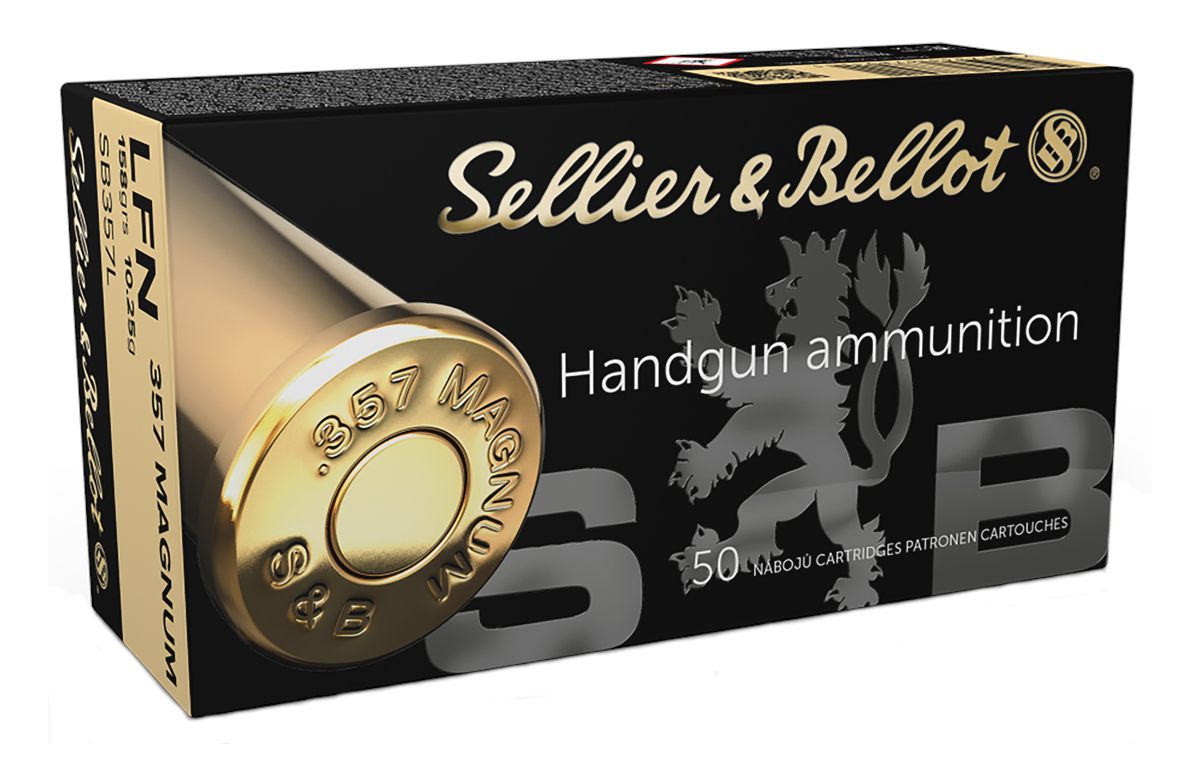 Sellier Bellot SB357L Handgun 357 Mag 158gr Lead Flat Nose 50 Per Box/20 Ca
