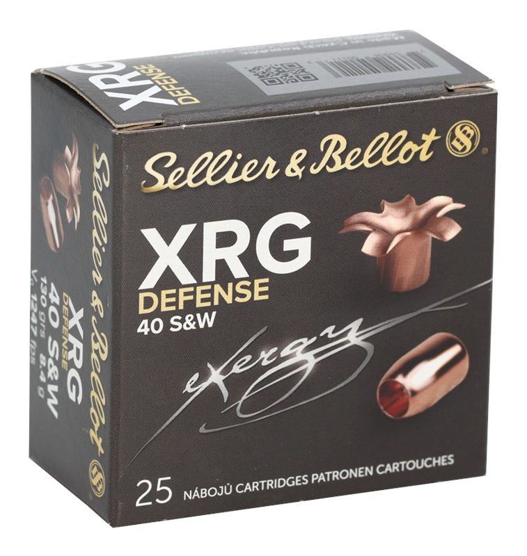 Sellier Bellot SB40XA XRG Defense 40S W 130gr Solid Copper Hollow Point 25
