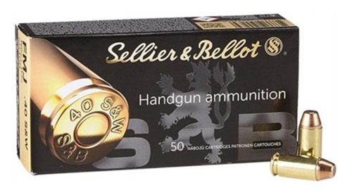 Sellier Bellot Pistol Revolver Ammo .40 S W 180 gr FMJ 965 fps 1000/ct Case