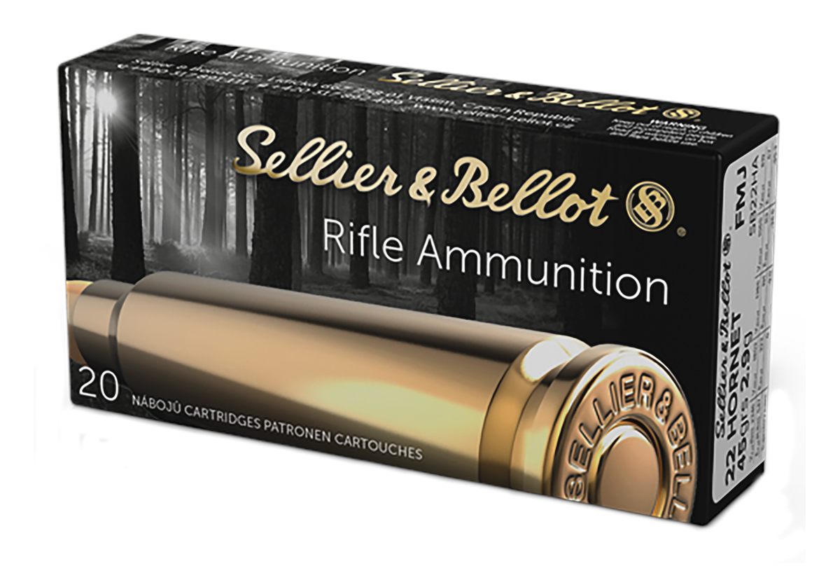 Sellier Bellot SB22HA Rifle 22 Hornet 45gr Full Metal Jacket 20 Per Box/90