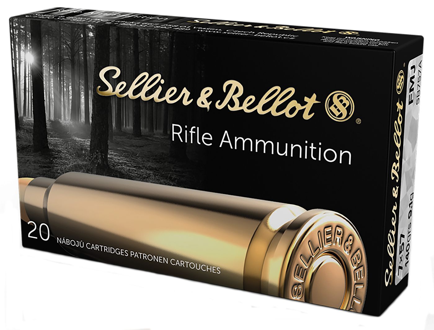 Sellier Bellot SB757A Rifle 7x57mmMauser 140gr Full Metal Jacket 20 Per Box