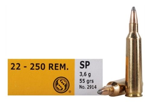 Sellier Bellot SB22250B Rifle 22-250 Rem 55gr Soft Point 20 Per Box/25 Case view 2