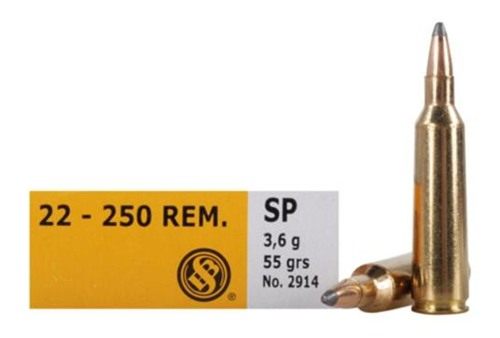Sellier Bellot SB22250B Rifle 22-250 Rem 55gr Soft Point 20 Per Box/25 Case view 2
