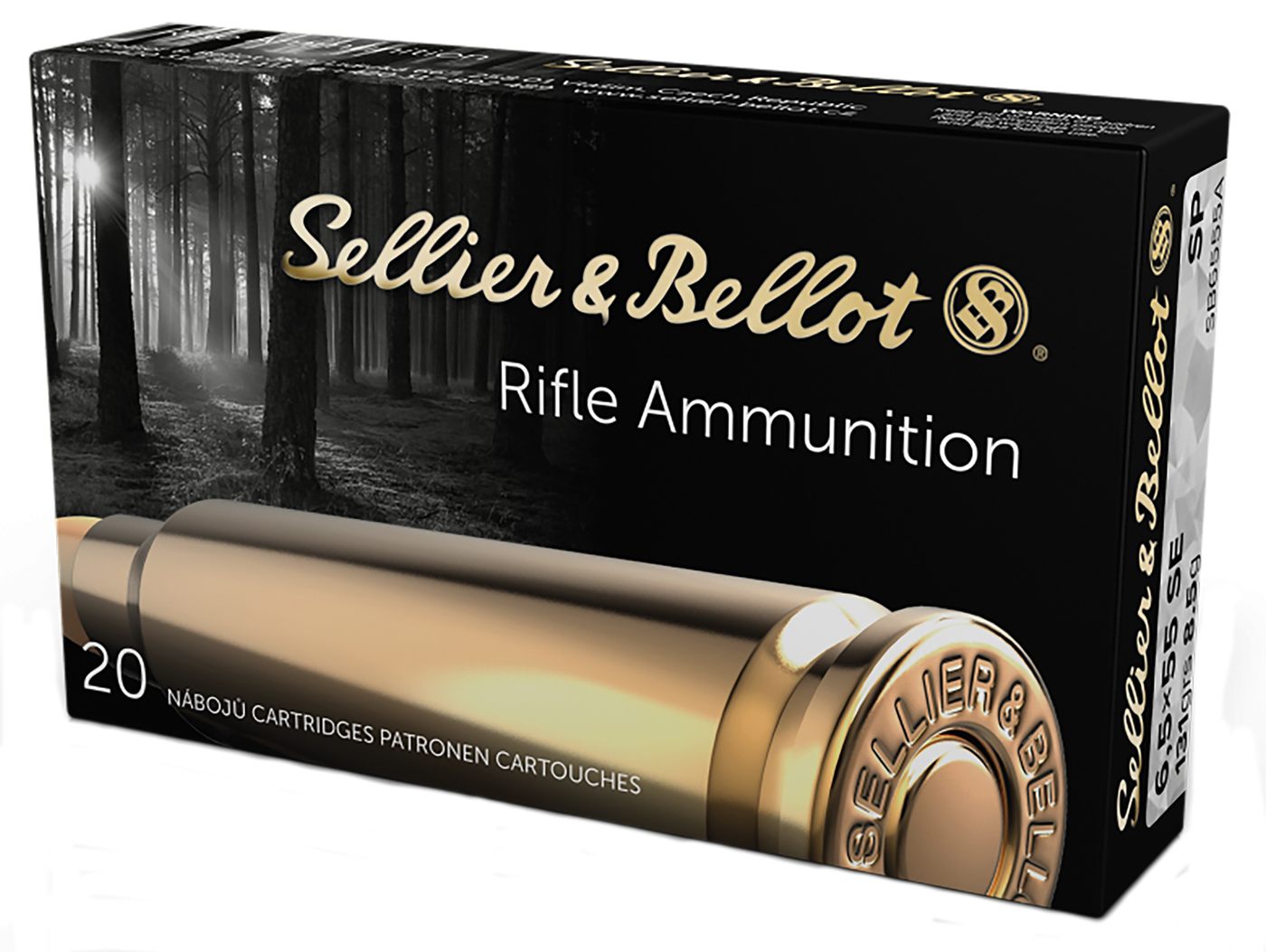 Sellier Bellot SB6555A Rifle 6.5x55 Swedish 131gr Soft Point 20 Per Box/20