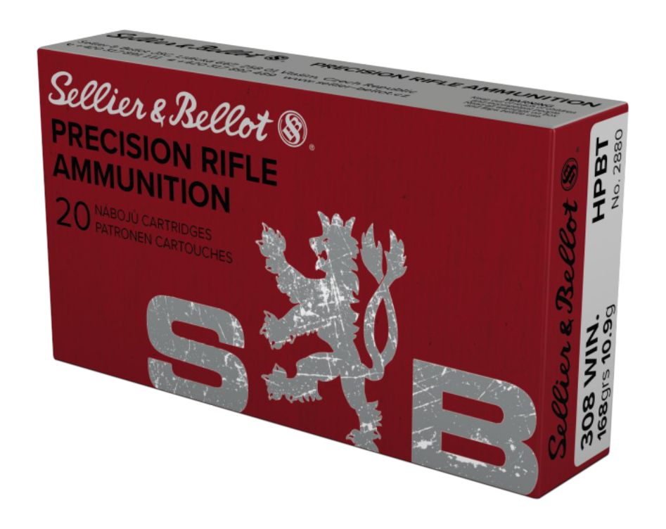 Sellier Bellot SB308G Rifle 308 Win 168gr Hollow Point Boat Tail 20 Per Box