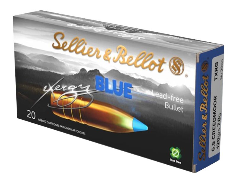 Sellier Bellot eXergy Blue Rifle Ammunition 6.5 Creedmoor 120 gr. 2851 fps