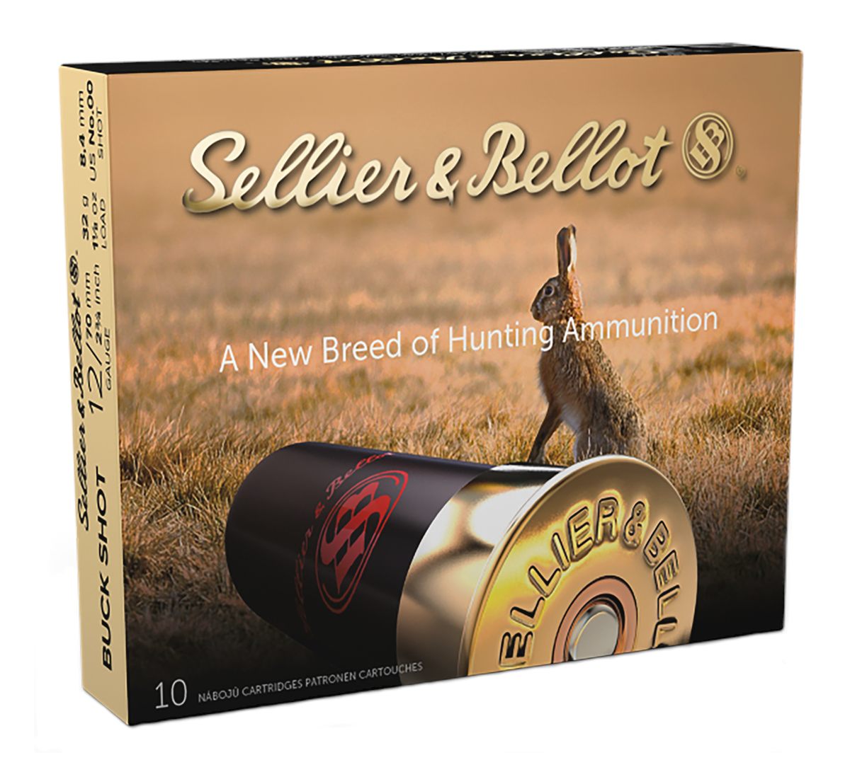 Sellier Bellot SB12BSJ Hunting 12 Gauge 2.75in 9 Pellets 1 1/8oz 00 Buck Sh