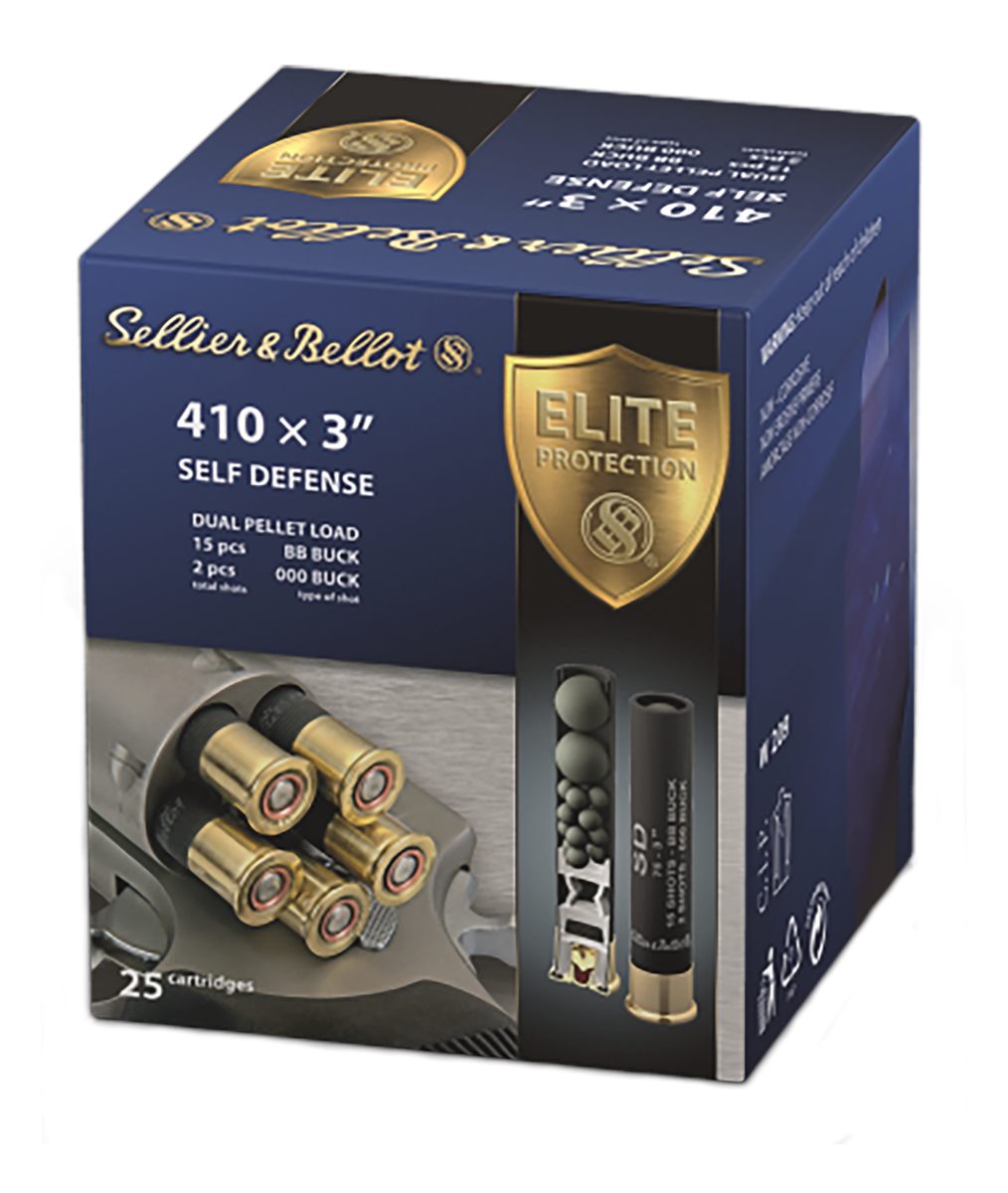 Sellier Bellot SB410SDB Self Defense 410 Gauge 3in 15 Pellets 11/16oz 000 B