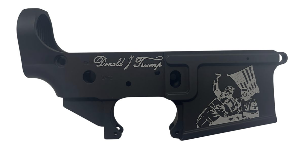 Menke Industry Indstry Billet LWR Rcvr Multi BLK TRUMP Exclusive