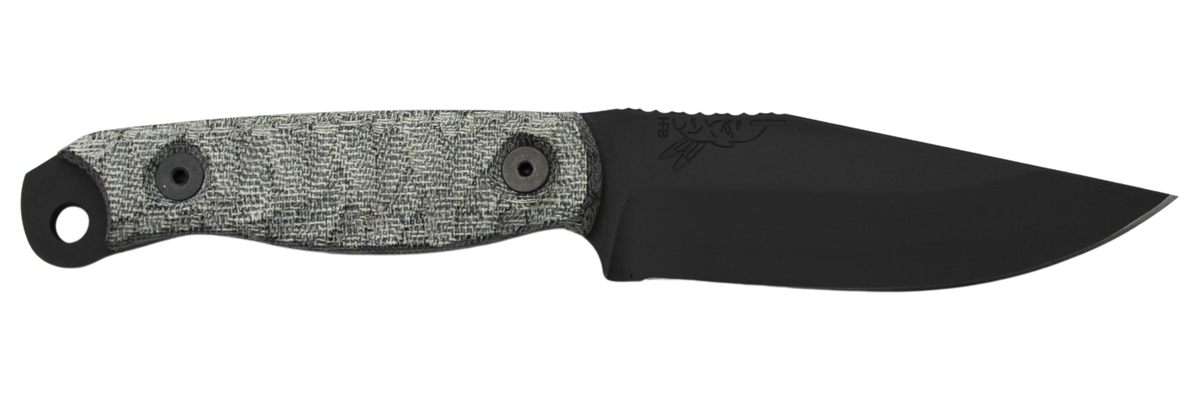 Half Face Blades Crow Scalper 4in Blade, 8.3inOA, S45VN Steel, Armory BLK