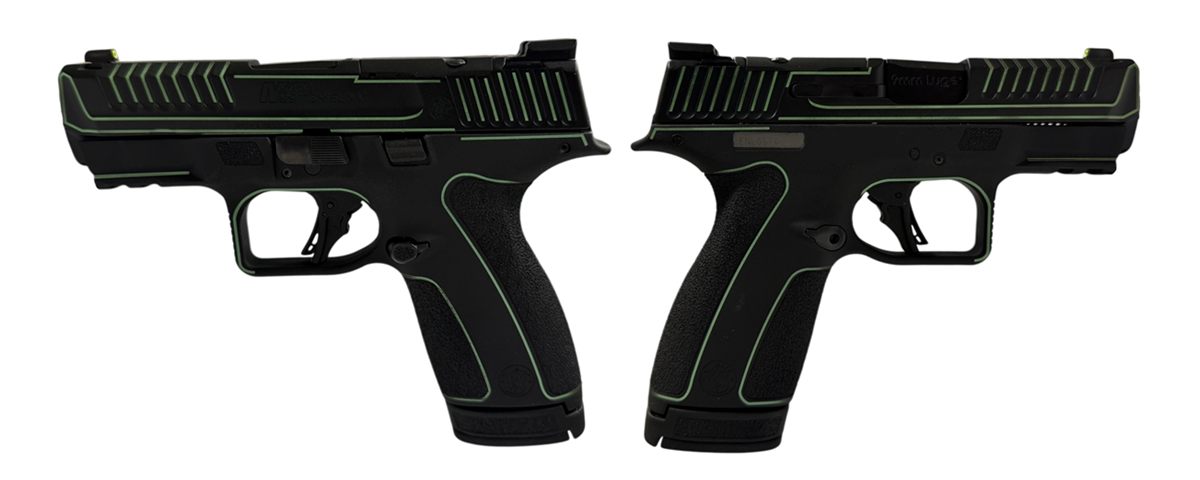 Smith Wesson M P 9 Shield X NTS Black/Lime Green Pistol 3.6in N.S. 1-13RD
