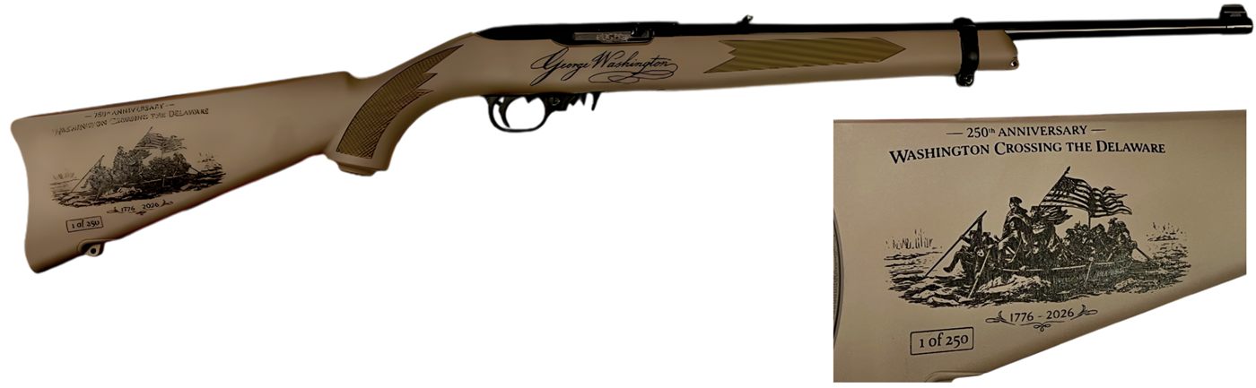 Ruger 250TH Anniversary George Washington 10/22 22LR Rifle 18.50in 1-10RD M