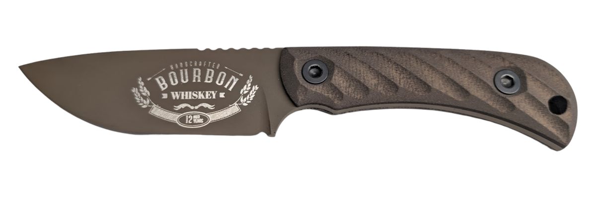 Half Face Blades Cavner JR BOURBON 3.5in Blade, 7.5inOA, S45VN Micarta Grip