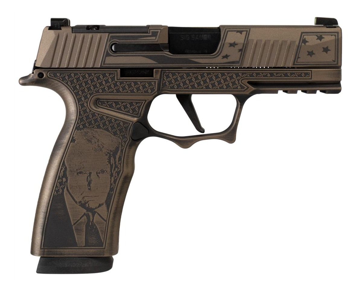 Sig Sauer P365 Xmacro Tacops Trump Fight Handgun 9mm Luger 17rd Magazines(3