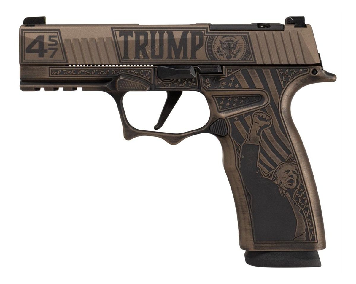 Sig Sauer P365 Xmacro Tacops Trump Fight Handgun 9mm Luger 17rd Magazines(3 view 2