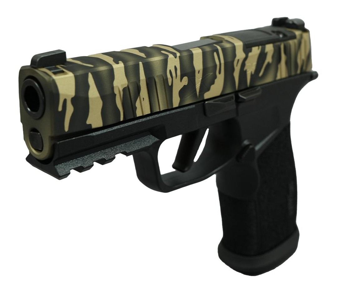 Sig Sauer P365 Tiger Striped Xmacro Tacops Handgun 9mm Luger 17rd Magazines