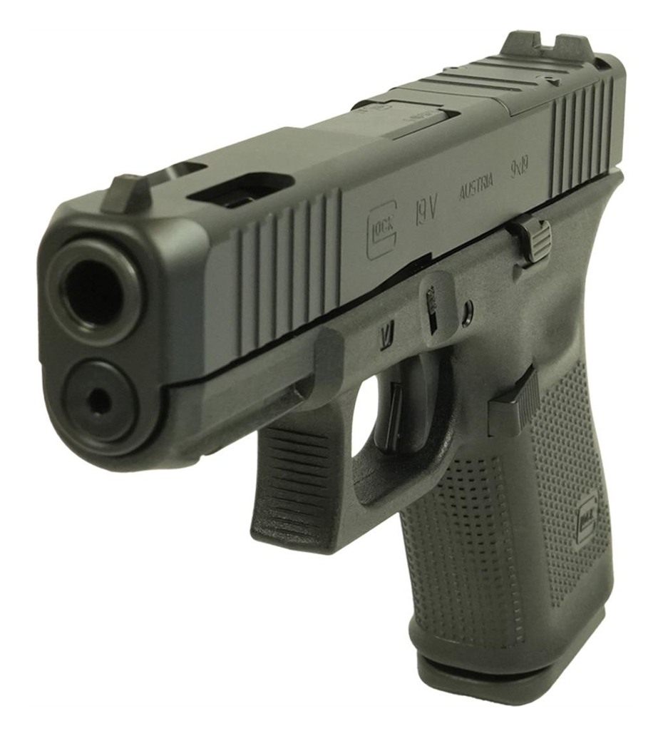 Glock V-Series Model 19 Optic Ready Ported Handgun 9mm Luger 15rd Magazines
