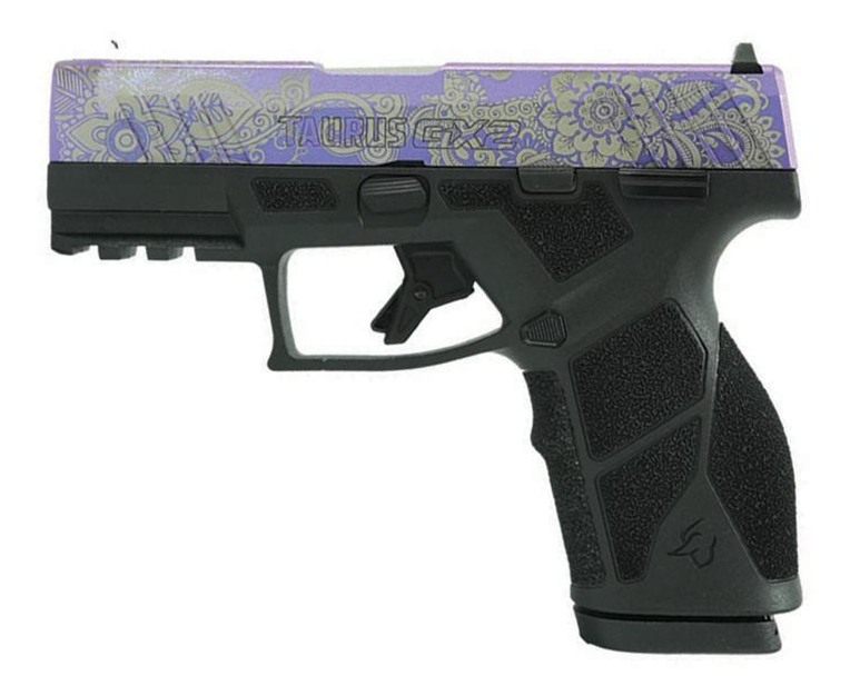Taurus GX2 Purple Paisley Handgun 9mm Luger 13rd Magazines (5) 3.38in Barre view 3