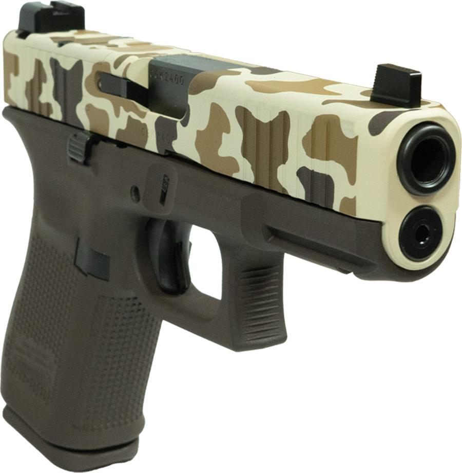 Glock V-Series Model 19 Duck Camo Cerakote Handgun 9mm Luger 15rd Magazines