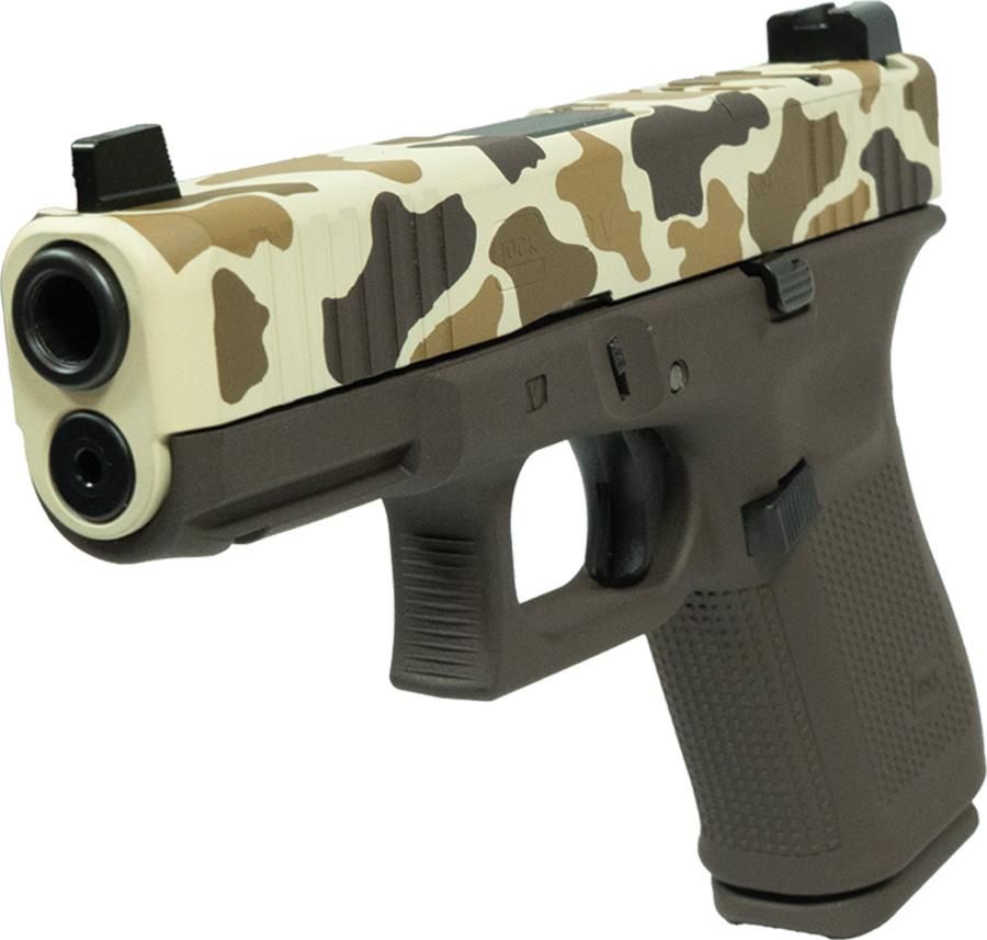 Glock V-Series Model 19 Duck Camo Cerakote Handgun 9mm Luger 15rd Magazines view 2