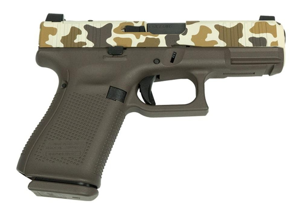 Glock V-Series Model 19 Duck Camo Cerakote Handgun 9mm Luger 15rd Magazines view 4
