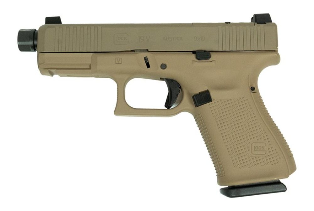 Glock V-Series Model 19 FDE Cerakote Handgun 9mm Luger 15rd Magazines (3) 4 view 4