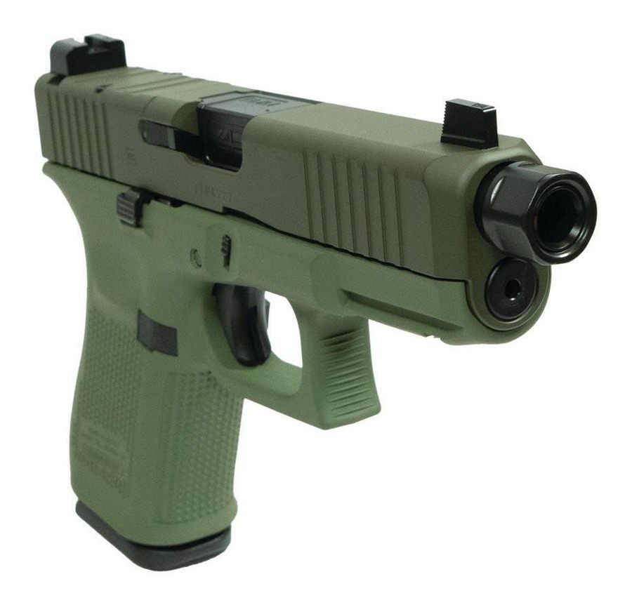 Glock V-Series Model 19 OD Green Cerakote Handgun 9mm Luger 15rd Magazines