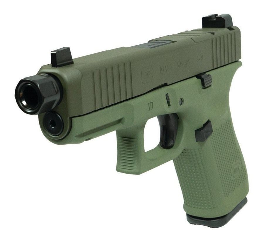 Glock V-Series Model 19 OD Green Cerakote Handgun 9mm Luger 15rd Magazines view 2