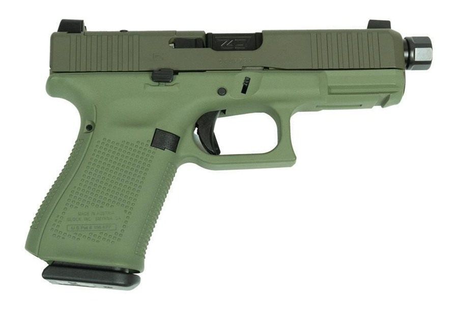 Glock V-Series Model 19 OD Green Cerakote Handgun 9mm Luger 15rd Magazines view 3